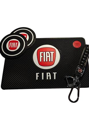 Комплект fiat (фиат) брелок и антискользящие коврики в авто
