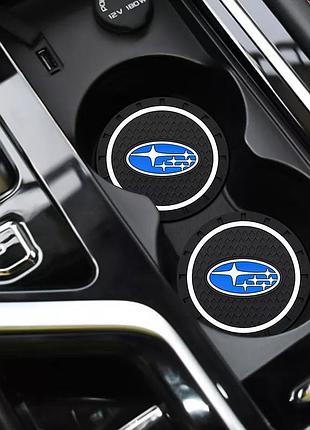 Антискользящий коврик в подстаканники subaru (субару)