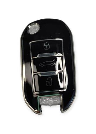 Чехол для ключа peugeot черный