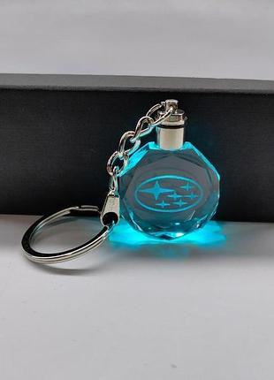 Led брелок кристал subaru