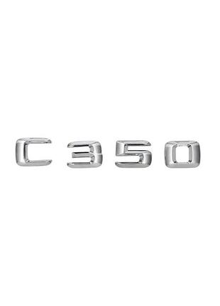 Текст на багажник, эмблема mercedes c350