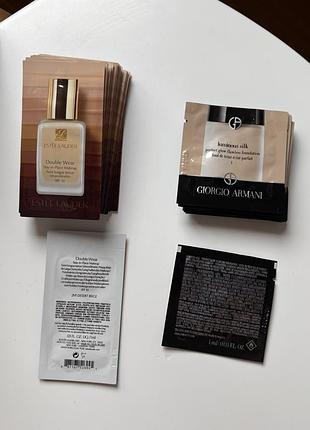 Тональний крем giorgio armani luminous silk foundation і estee lauder double wear