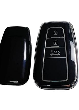 Чехол для ключа toyota, глянец, черный