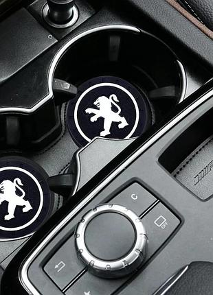 Антискользящий коврик в подстаканники peugeot (пежо)