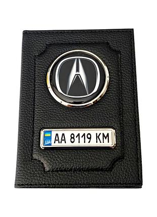 Обложка для автодокументов acura, подарок владельцу акуры