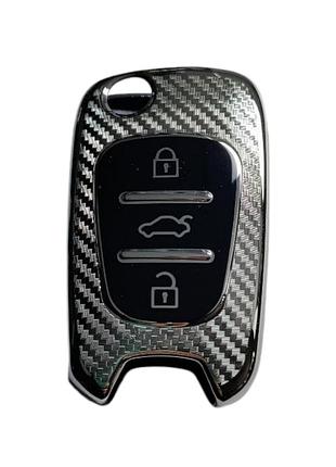 Чехол для ключа hyundai серый
