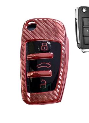 Чехол для ключа audi розовый