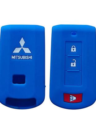 Чехол для ключа mitsubishi синий