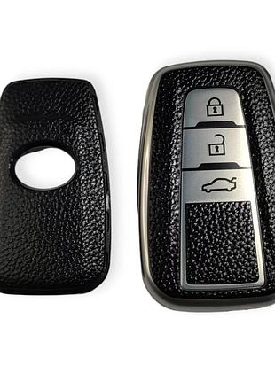 Чехол для ключа toyota, кожа серый