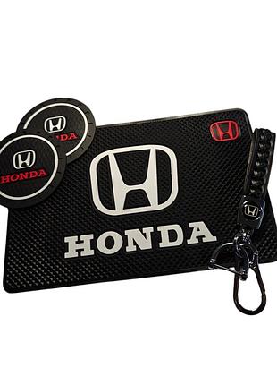 Комплект honda (ходна) брелок и антискользящие коврики в авто