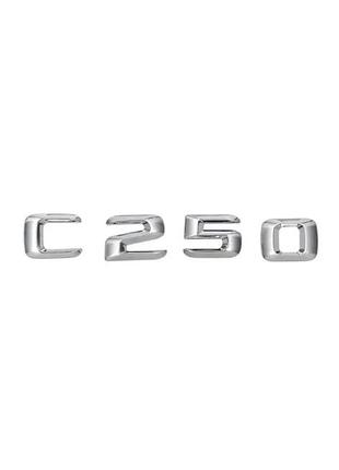 Текст на багажник, эмблема mercedes c250