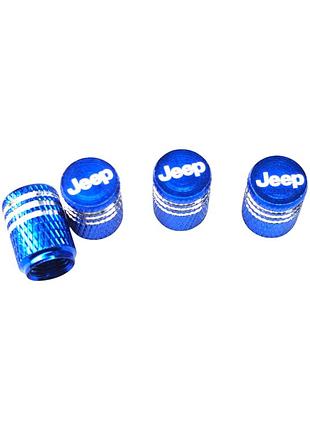 Металлические колпачки на ниппель с логотипом jeep синий