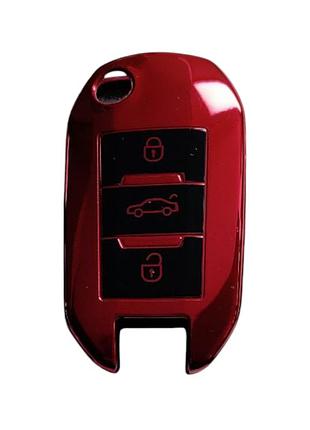 Чехол для ключа citroen красный