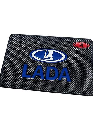 Антиковзаючий килимок на панель авто lada (лада)