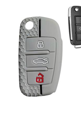 Чехол для ключа audi серый