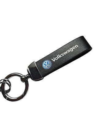 Брелок для автомобильных ключей volkswagen, экокожа и метал