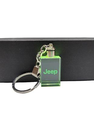Led брелок кристал jeep, прямокутний