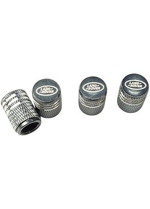 Металлические колпачки на ниппель с логотипом land rover серый