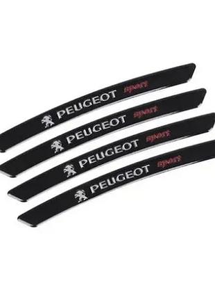 Металлические наклейки на авто диск с логотипом peugeot, черные