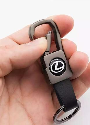 Брелок lexus з карабіном, брелок металевий лексус