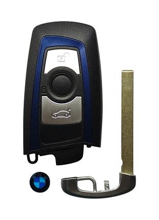 Корпус ключа bmw на 3 кнопки синій, 3, 5, 7