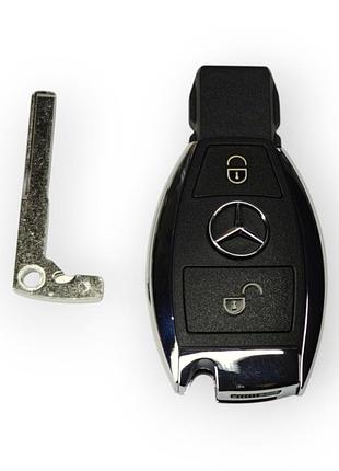 Корпус ключа mercedes на 2 кнопки, рибка w216, w217, w117, w176, w197, w246