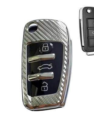 Чехол для ключа audi серый