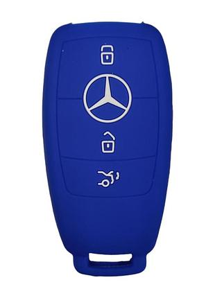 Чехол для ключа mercedes-benz синий