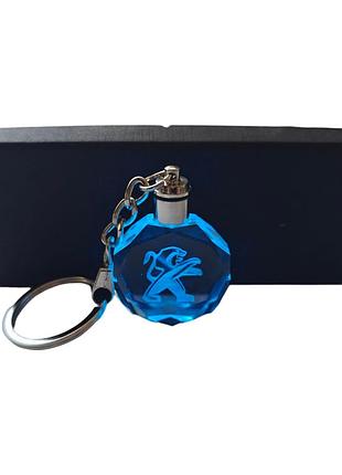Led брелок кристал peugeot