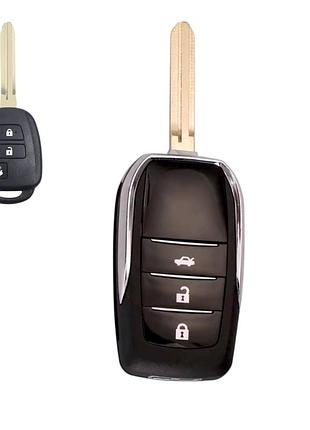 Корпус ключа toyota на 3 кнопки, оновлений