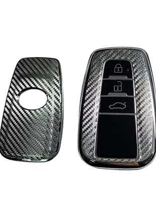 Чехол для ключа toyota, серый карбон