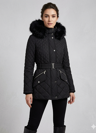 Демісезонна жіноча куртка з капюшоном karen millen