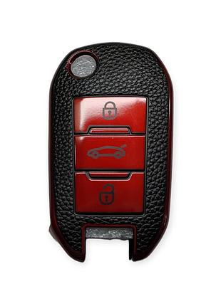 Чехол для ключа citroen красный