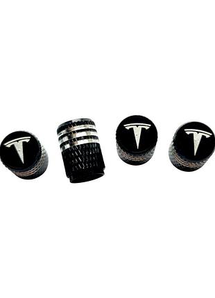Металические колпачки на ниппель с логотипом tesla