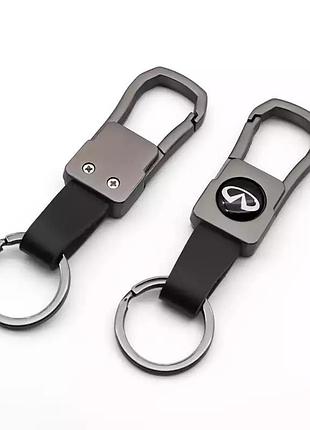 Брелок infiniti з карабіном, брелок металевий інфініті