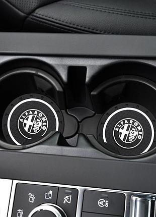 Антискользящий коврик в подстаканники alfa romeo (альфа ромео)