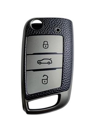 Чехол для ключа seat, кожа серый