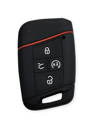 Чехол для ключа skoda черный