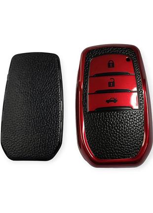 Чохол для ключа toyota, шкіра червоний