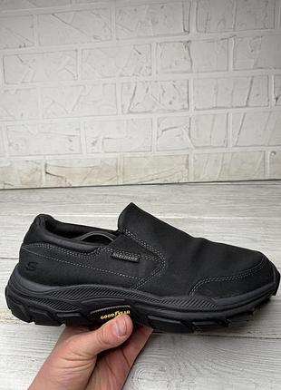 Мужские кроссовки мокасины skechers relaxed fit goodyear