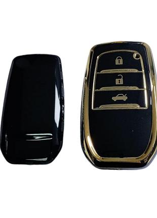Чехол для ключа toyota, глянец, черный