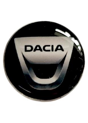Наклейки - логотип dacia для авто та ключів d=12,6мм, d=15мм, 2шт