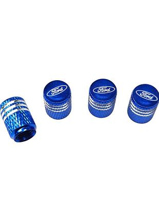 Металические колпачки на ниппель с логотипом ford синий