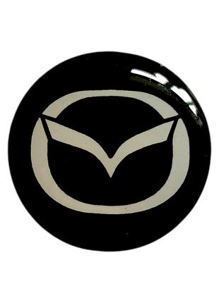 Наклейки - логотип mazda для авто та ключів d=12,6мм, d=15мм, 2шт