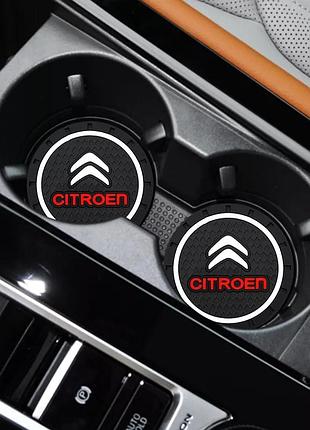 Антискользящий коврик в подстаканники citroen (ситроен)