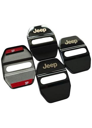Накладки на дверной замок никель с логотипом jeep