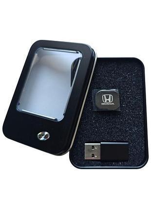 Флешка з логотипом авто honda, 32 гб, type - c + перехідник usb