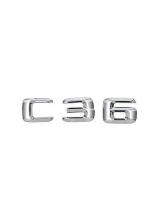 Текст на багажник, эмблема mercedes c36
