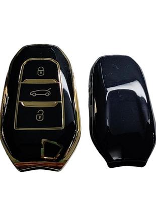 Чехол для ключа peugeot черный