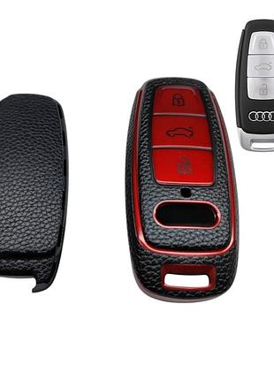 Чехол для ключа audi красный